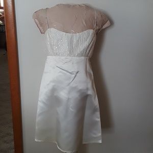 Handmade White Satin Dress
